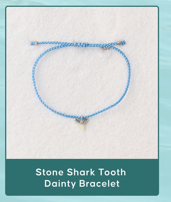 Stone Shark Tooth Dainty Bracelet