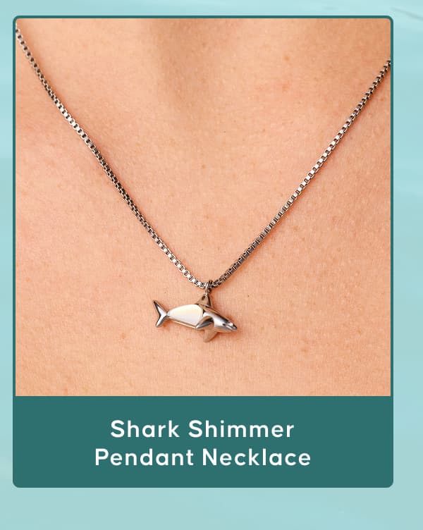 Shark Shimmer Pendant Necklace
