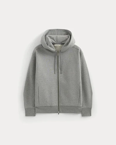 Image | Luxe Fleece Full-Zip Hoodie | Vintage Heather Grey