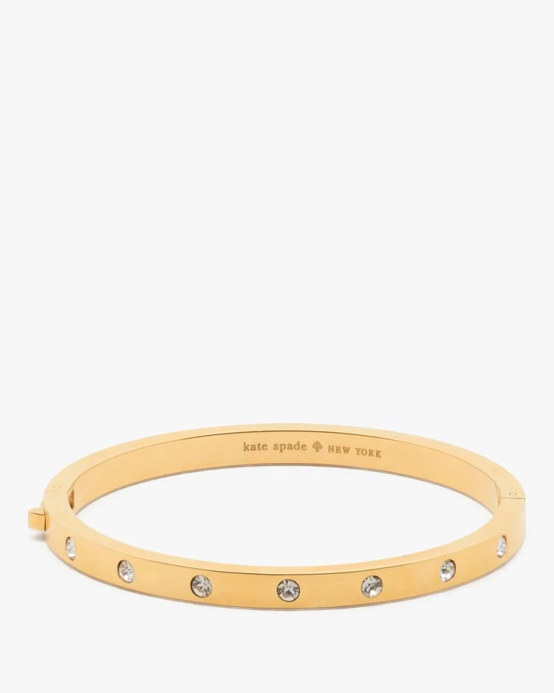 Set In Stone Hinged Gold Bangle