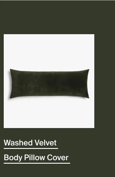 Shop Washed Velvet Body Pillow Cover