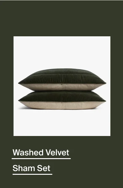 Shop Washed Velvet Sham Set