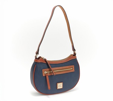 Dooney & Bourke Pebble Leather Crescent Hobo Shoulder Bag