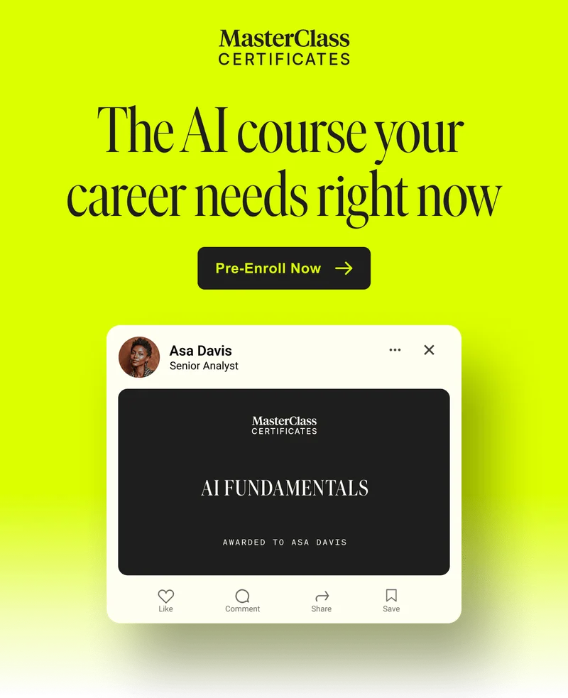 The AI course your career needs right now - Pre-Enroll Now