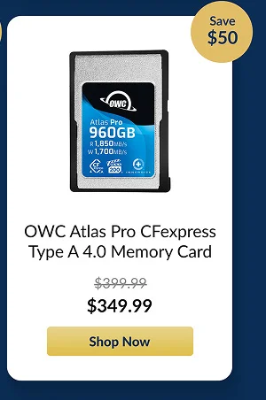 OWC Atlas Pro CFexpress Type A 4.0 Memory Card