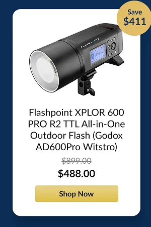 Flashpoint XPLOR 600 PRO R2 TTL All-in-One Outdoor Flash (Godox AD600Pro Witstro)