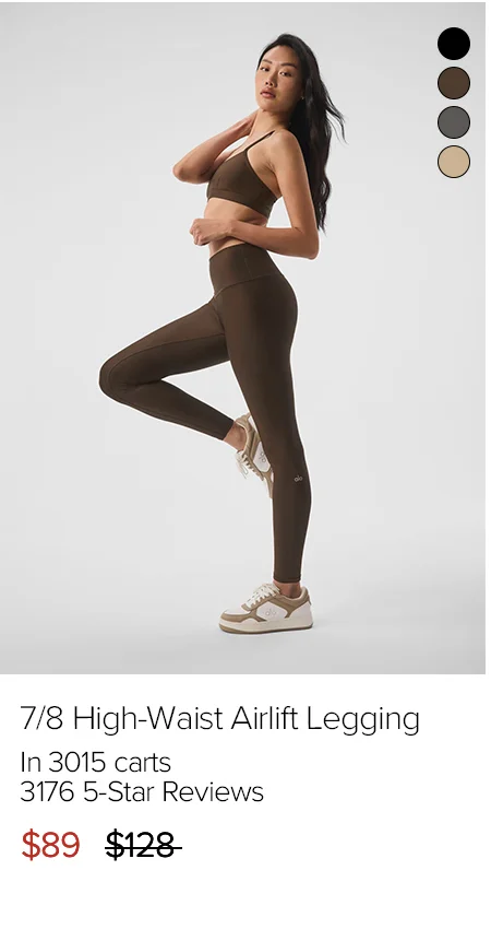 7/8 High Waist Airlift Legging in 3015 carts. 3176 5 Star Reviews