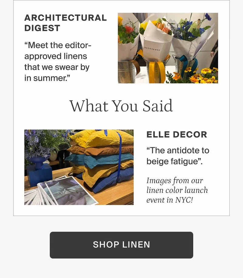 Shop linen