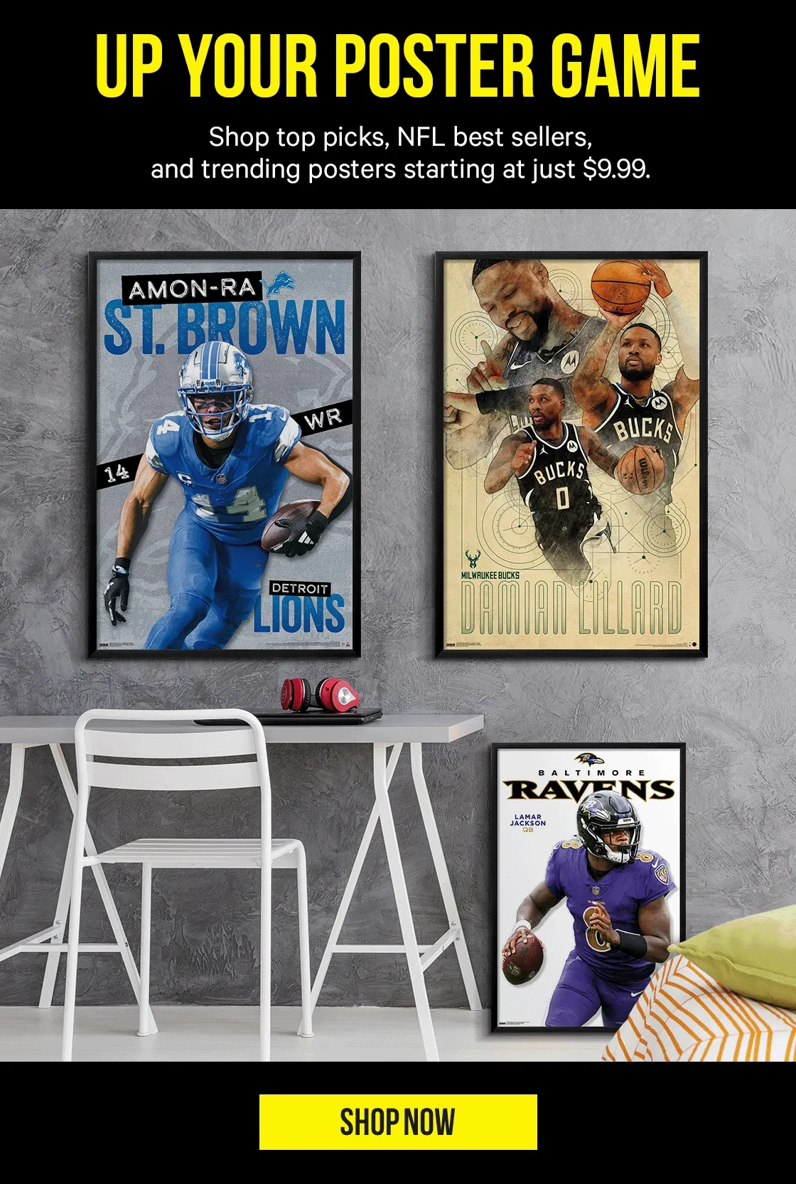 Up your poster game - shop top picks, NFL best sellers & trending posters starting at just $9.99