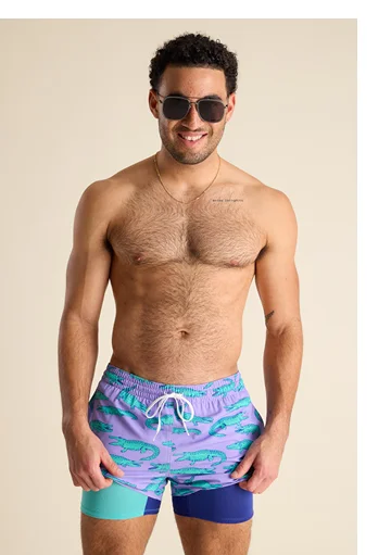 Lined Classic Swim Trunk: The Gem Glades 4"