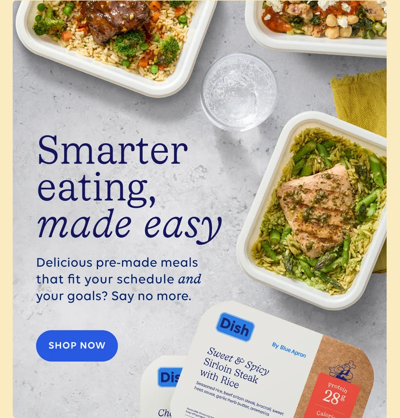Smarter eating, made easy - Delicious pre-made meals that fit your schedule and your goals? Say no more. | SHOP NOW