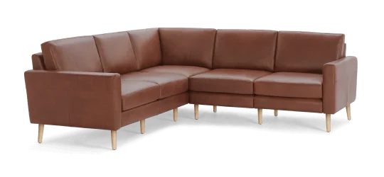 Block Nomad Leather 5-Seat Corner Sectional
