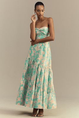 Hutch Phoebe Strapless Tiered Maxi Dress
