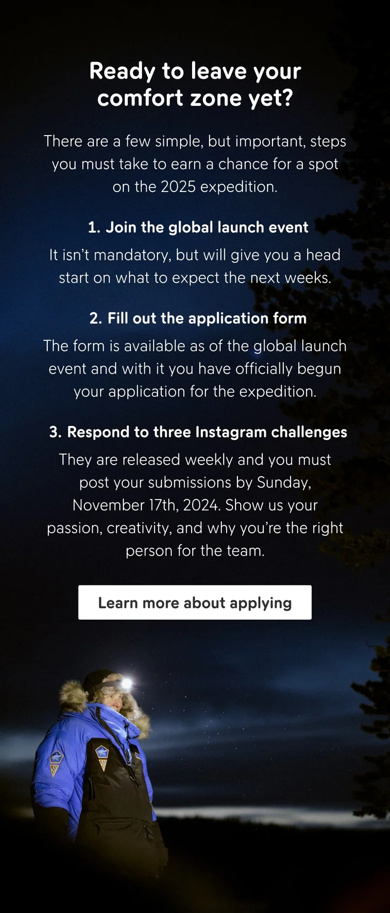 How to apply to Fjällräven Polar