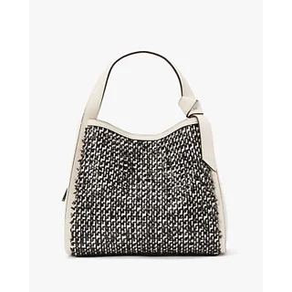 Knott Raffia Tweed Medium Crossbody Tote