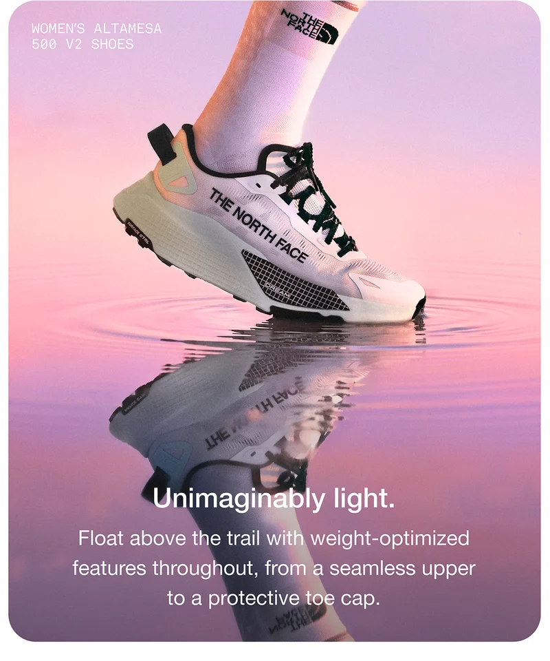 Unimaginably light. Float above the trail with weight-optimized features throughout, from a seamless upper to a protective toe cap.