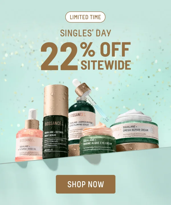 Singles' Day 22% Off Sitewide