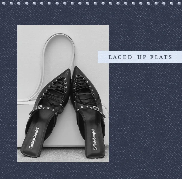 Laced Up Flats