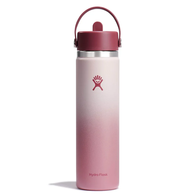 Image of 24 oz Wide Mouth with Flex Straw Cap - Bayberry Ombré
