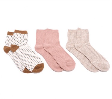 MUK LUKS Set of 3 Microfiber Quarter Crew Socks