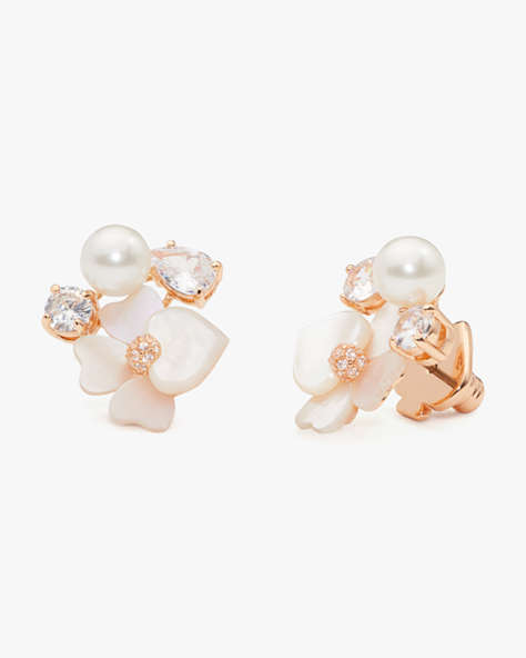 Precious Pansy Cluster Studs