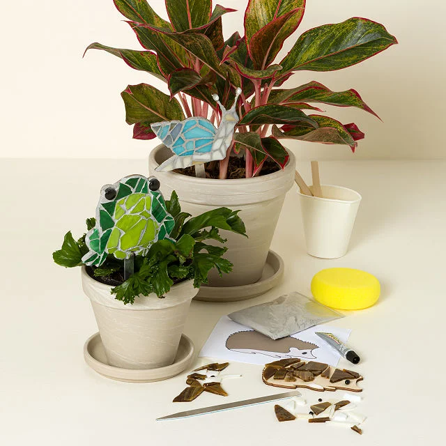 DIY Stained Glass Mosaic Plant Stake Kit