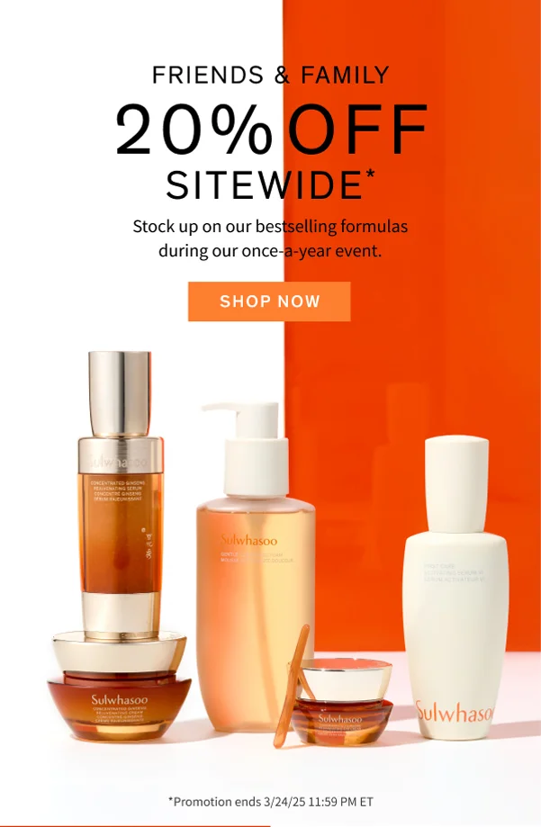 Friends & Family: 20% off bestsellers