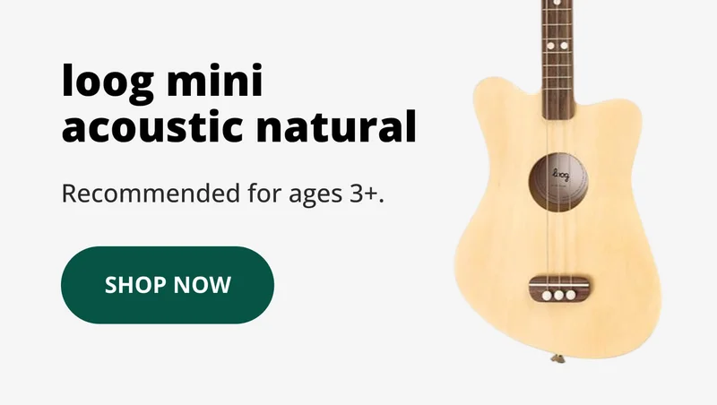 Loog mini acoustic natural - recommended for ages +3