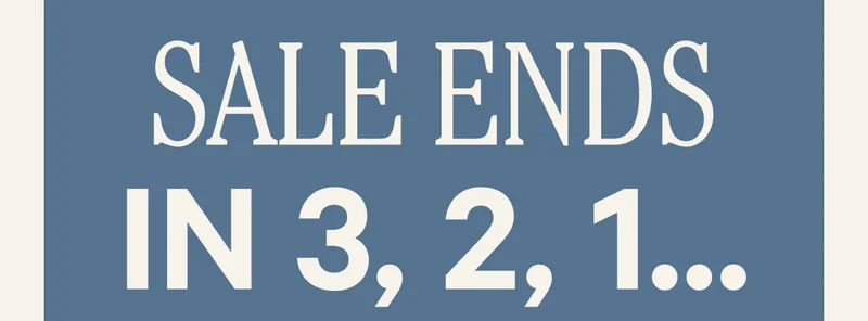 Sale Ends in 3,2,1...