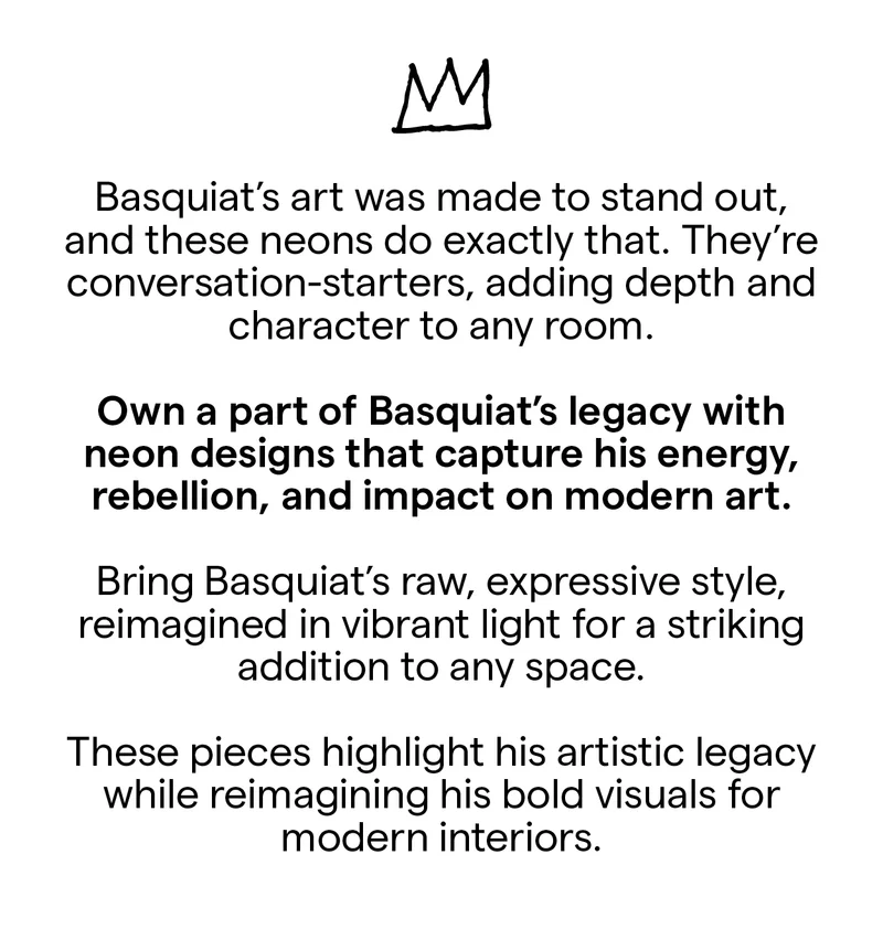 Basquiat’s art was made to stand out, and these neons do exactly that.