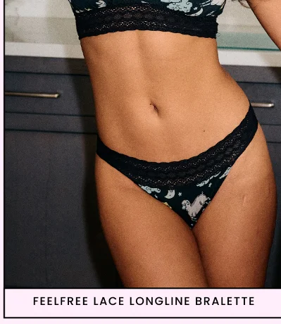 FeelFree Lace Longline Bralette