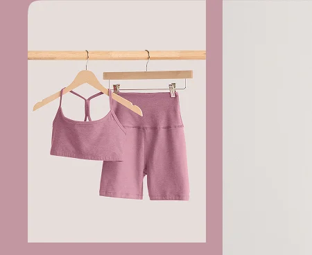 Spacedye Slim Racerback Bra in Ballet Pink Heather