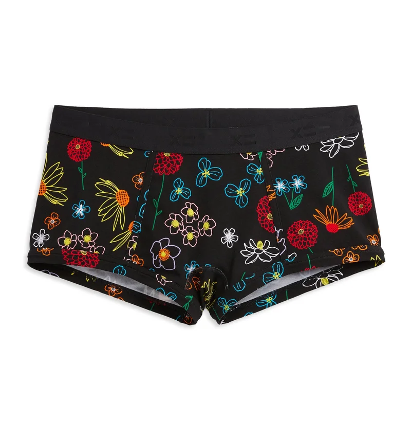 Image of Boy Shorts - Black Floral