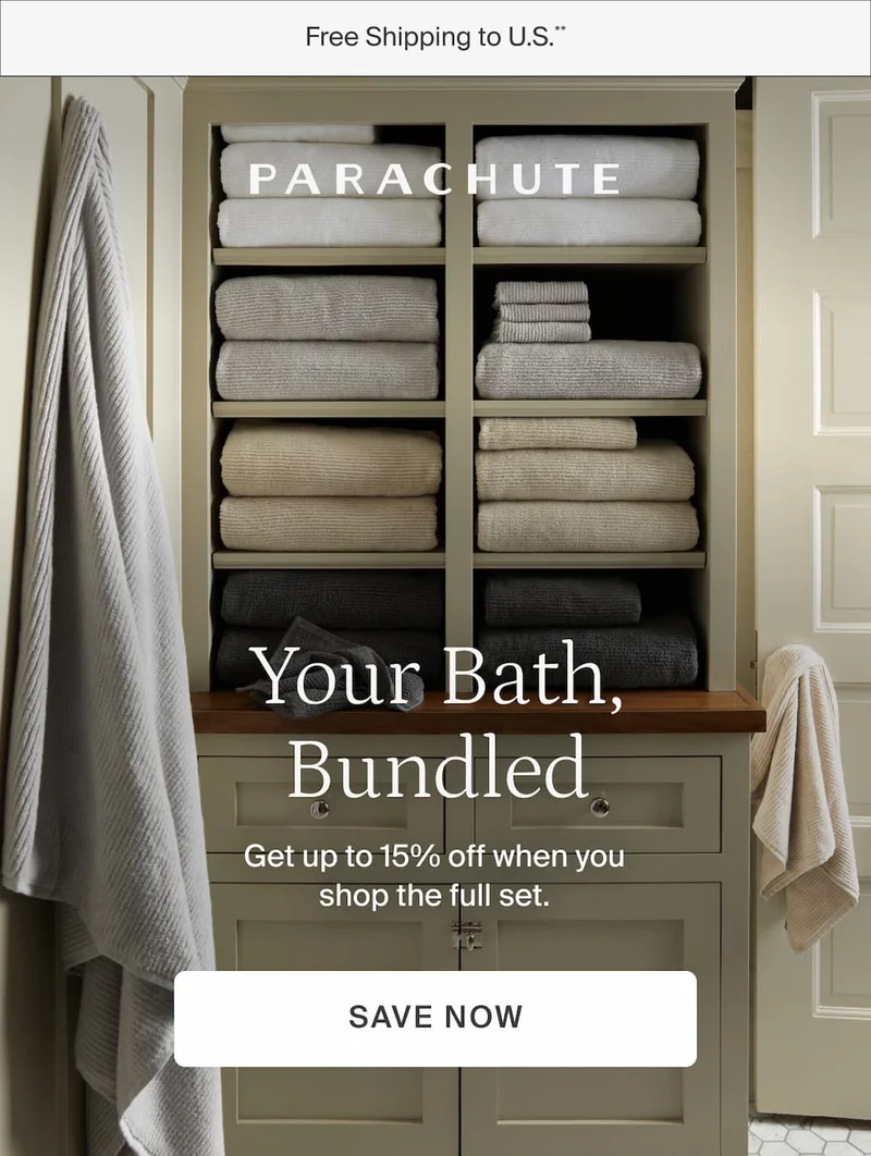 Your bath, bundled. Get up to 15% off when you shop the full set. Save now.