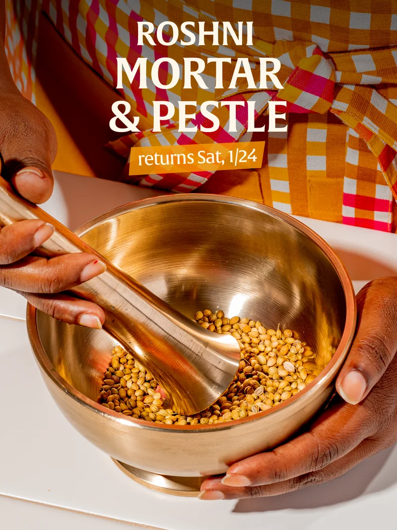 Roshni Mortar & Pestle. Returns Sat, 1/24