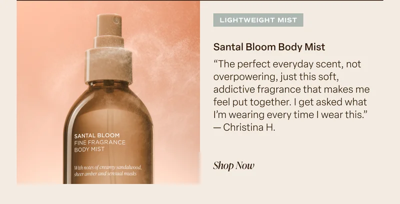 santal bloom body mist