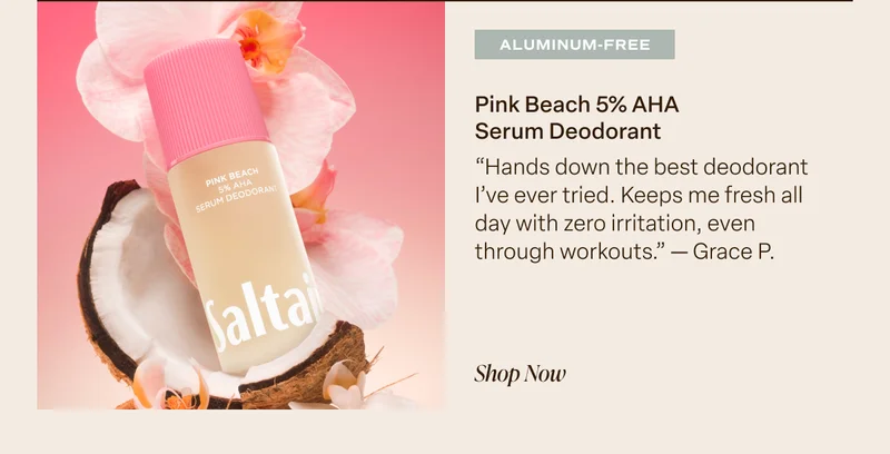pink beach serum deodorant