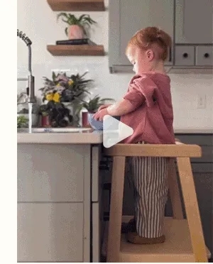 “The best way to get things done with toddlers around is to invite them to join you. This sweet Tower from Lalo is so helpful when my kiddos join me in the kitchen 🙌🤍”  - @haileyjonolan