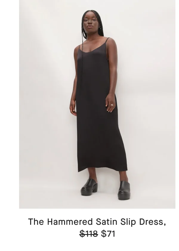 The Hammered Satin Slip Dress