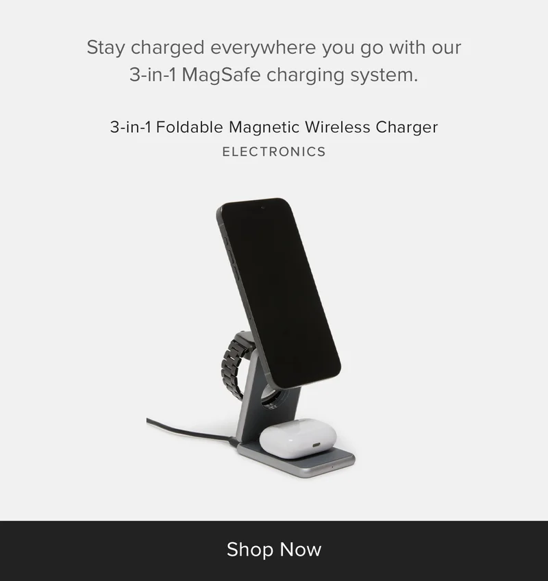 3-in-1 Foldable Magnetic Wireless Charger