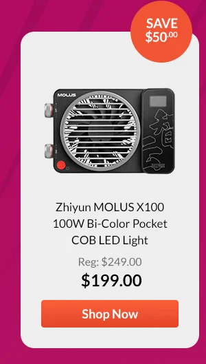 Zhiyun MOLUS X100 100W Bi-Color Pocket COB LED Light