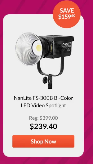 NanLite FS-300B Bi-Color LED Video Spotlight