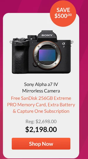 Sony Alpha a7 IV Mirrorless Camera  Free SanDisk 256GB Extreme PRO Memory Card, Extra Battery & Capture One Subscription