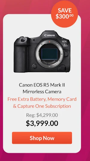Canon EOS R5 Mark II Mirrorless Camera  Free Extra Battery, Memory Card & Capture One Subscription