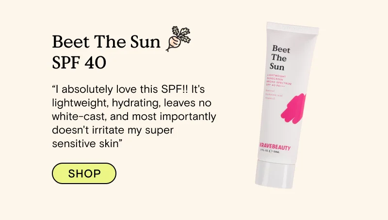 Shop Beet the Sun SPF 40 sunscreen.