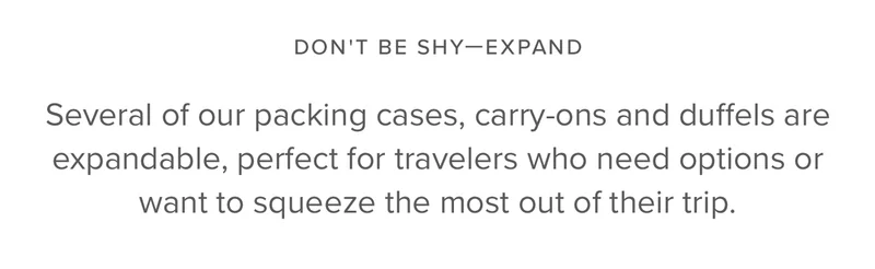 Don't Be Shy - Expand: Shop Expandable Styles