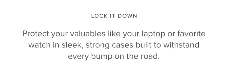 Lock It Down: Shop Laptop sleeves, dopp kits and travel cases.