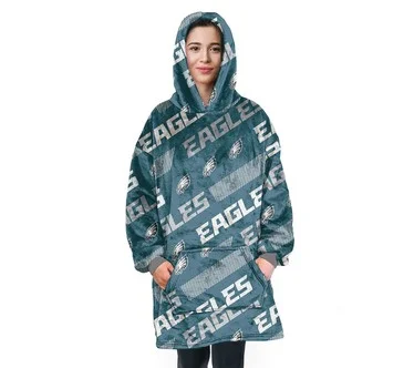 Pegasus Sports NFL 60" x 80" Repeat Logo Hooded Blanket
