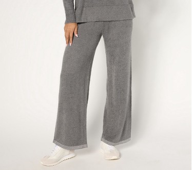 Isaac Mizrahi Live! Regular Apres Cozy Eyelash Yarn Wide Leg Pants