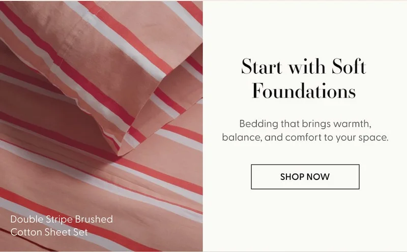Double Stripe Brushed Cotton Sheet Set